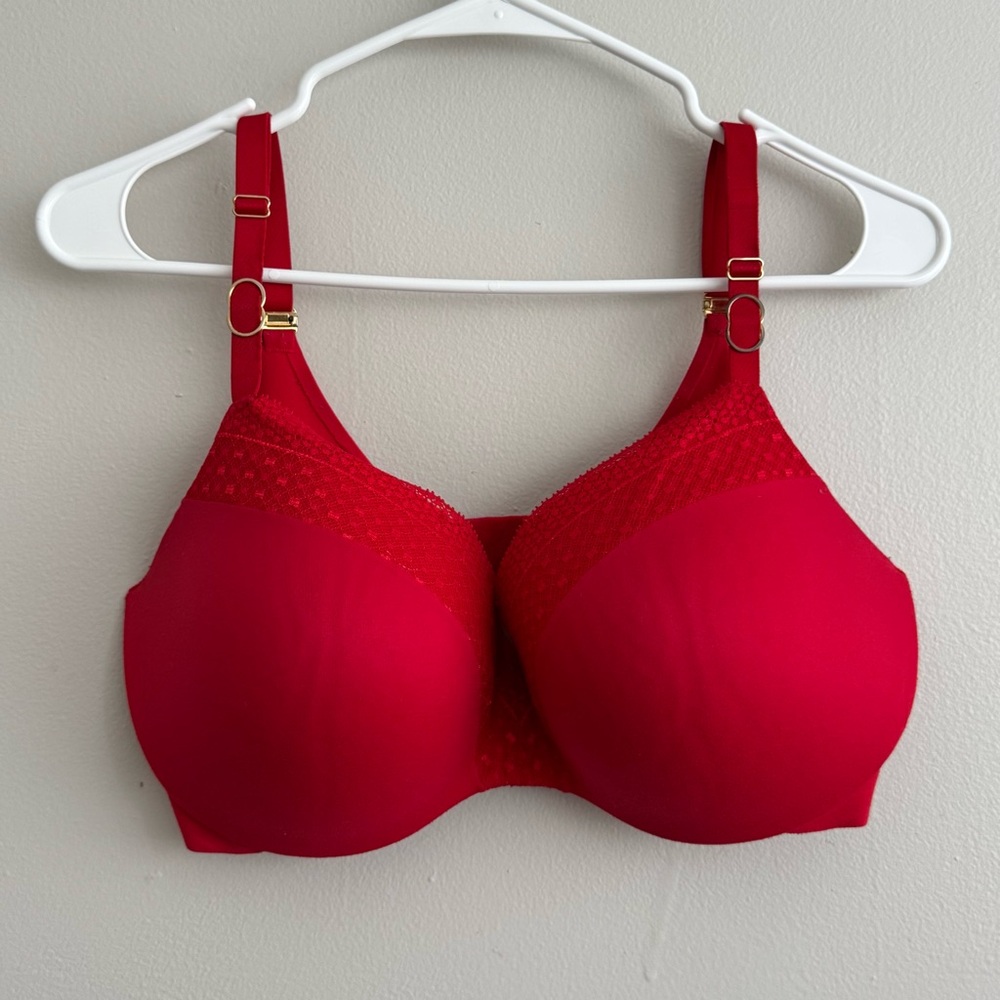 Victoria's Secret Red Lined Demi Bra 36 DDD
